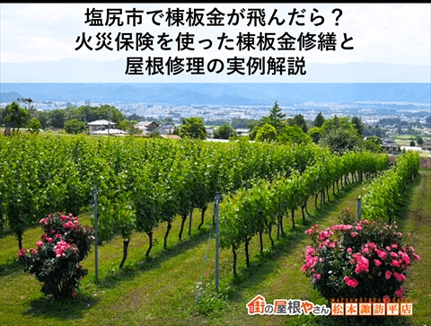 塩尻市で棟板金が飛んだら？火災保険を使った棟板金修繕と屋根修理の実例解説